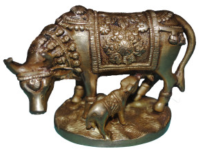Brass Cow with Calf L 5.5 x B 2.5 X H 4 INCH Approx