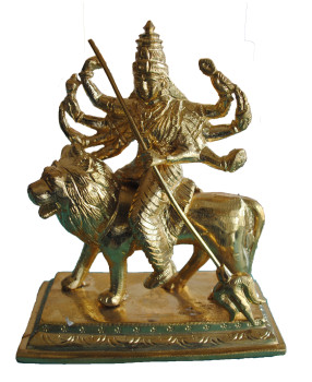 Brass Durga Idol L 7 x B 3 X H 7 INCH Approx