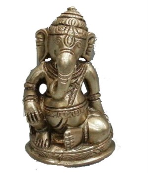 Brass Fancy Ganesh Idol L 2.5 x B 1.5 X H 3.5 INCH Approx