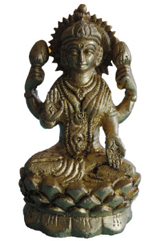 Brass Lakshmi Idol L 2 x B 1.5 X H 4 INCH Approx