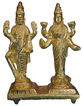 Brass Lakshmi Narayana Idol L 4.2 x B 1.5 X H 5 INCH Approx