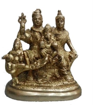 Brass Shiva Family Idol L 4 x B 2.5 X H 5 INCH Approx