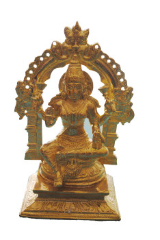 Lakshmi Brass Idol Gold Finish L 4 x B 3 X H 8 INCH Approx
